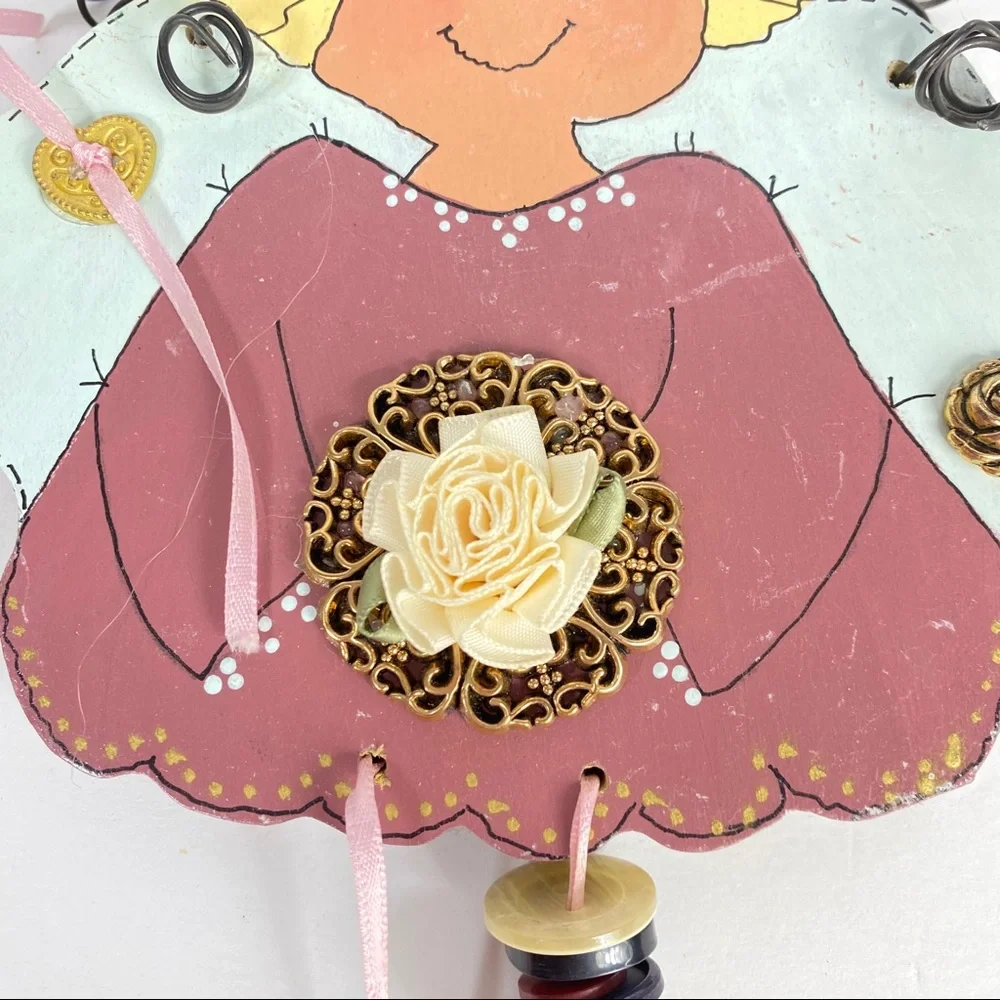 Christmas‎ Wooden Angel Decoration HandPainted